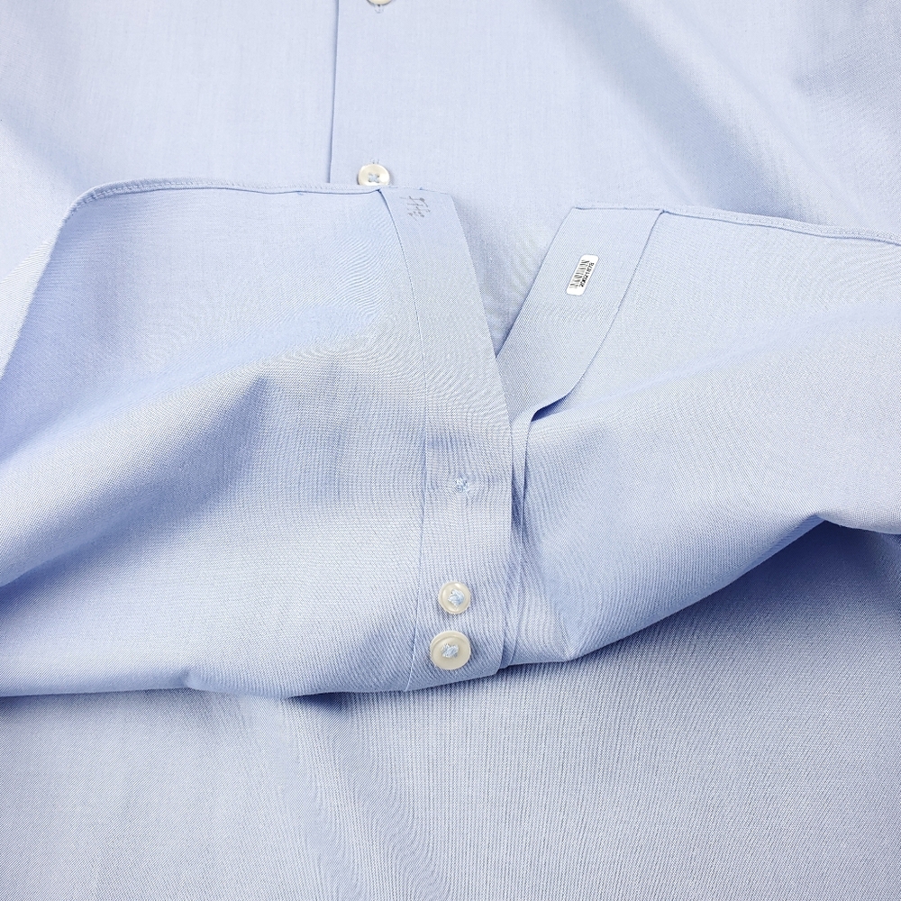 Charles Tyrwhitt Dress Shirt Mens 16 35 Non Iron Classic Fit Light Blue Business - Picture 6 of 9